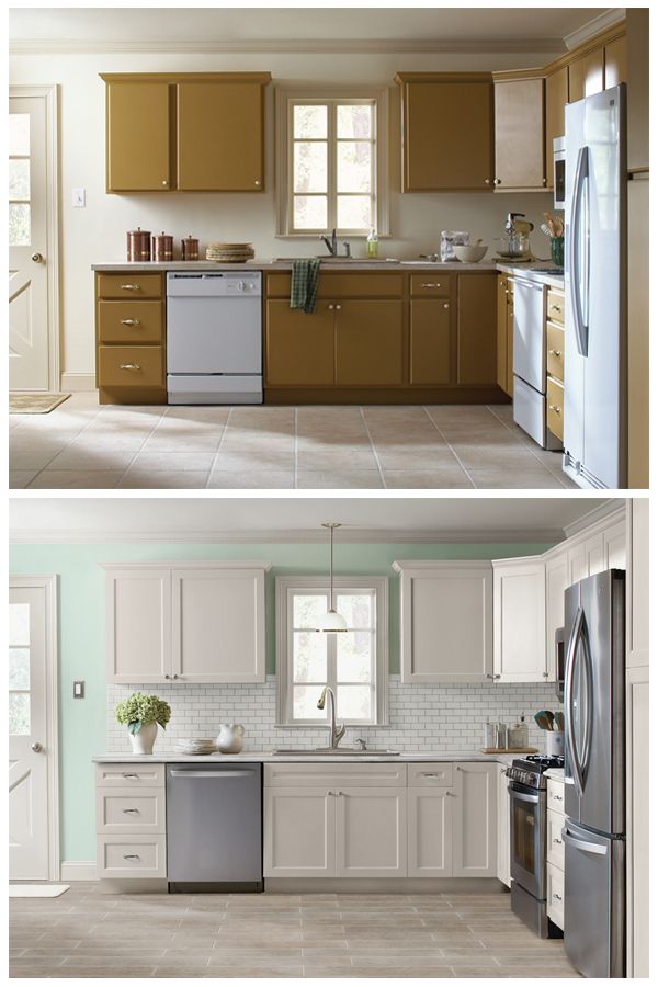 Before After Kitchen Refacing Remodel